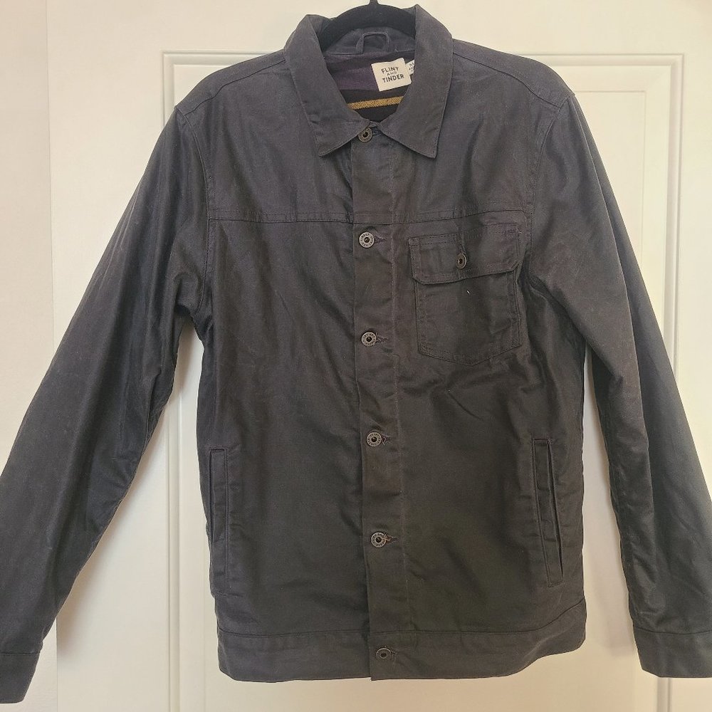 Flannel-lined Waxed Trucker Jacket
